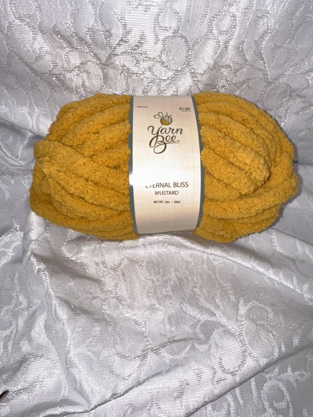 New Yarn Bee Eternal Bliss Mustard 28 Yds 8oz Yarn Crochet Knitting Knit
